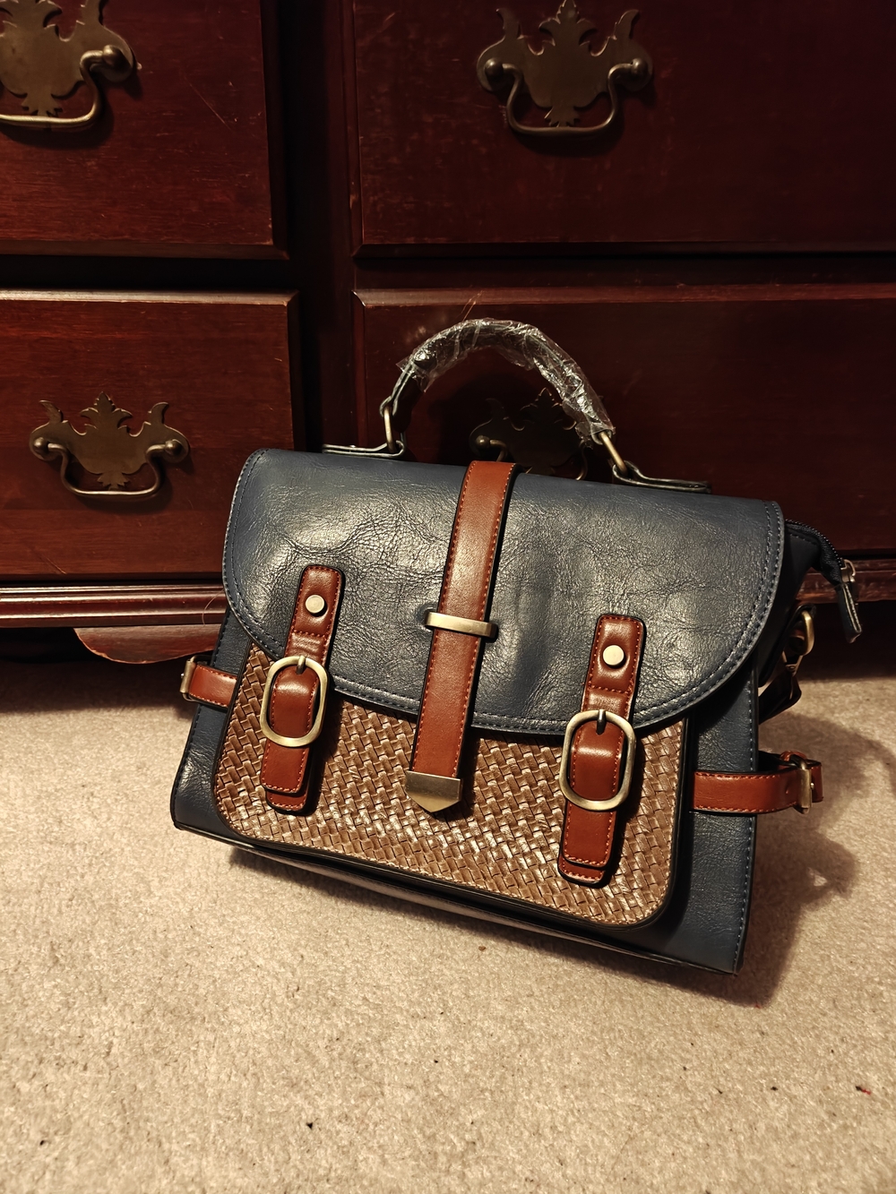 ModCloth Blue Authentically Academic Satchel Bag NWOT